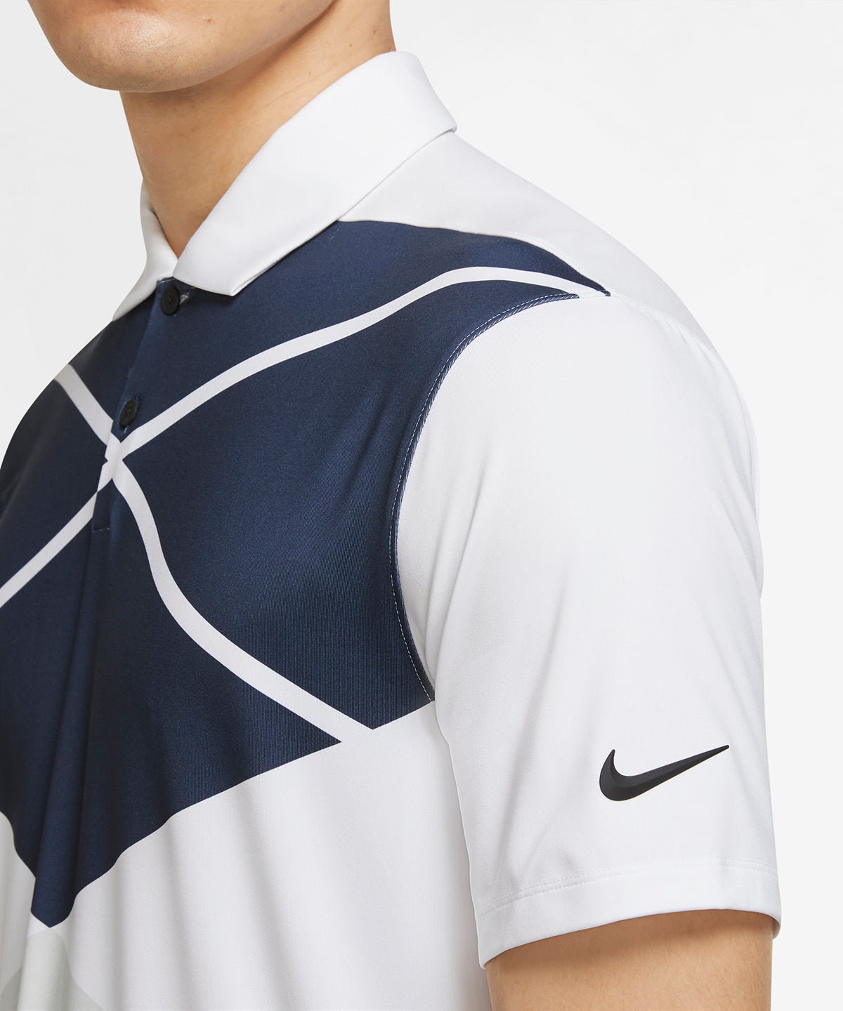 Nike Dri-FIT Vapor Argyle Print Polo Shirt Soft Stretchy Breathable Golf Wear