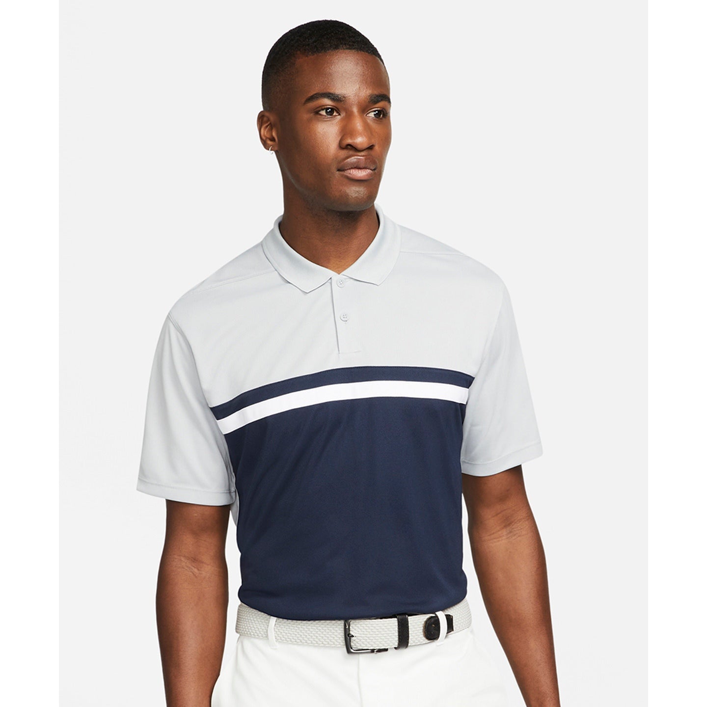 Nike Dri-FIT Victory Colour Block Polo Shirt 100% Recycled Polyester Golf Wear