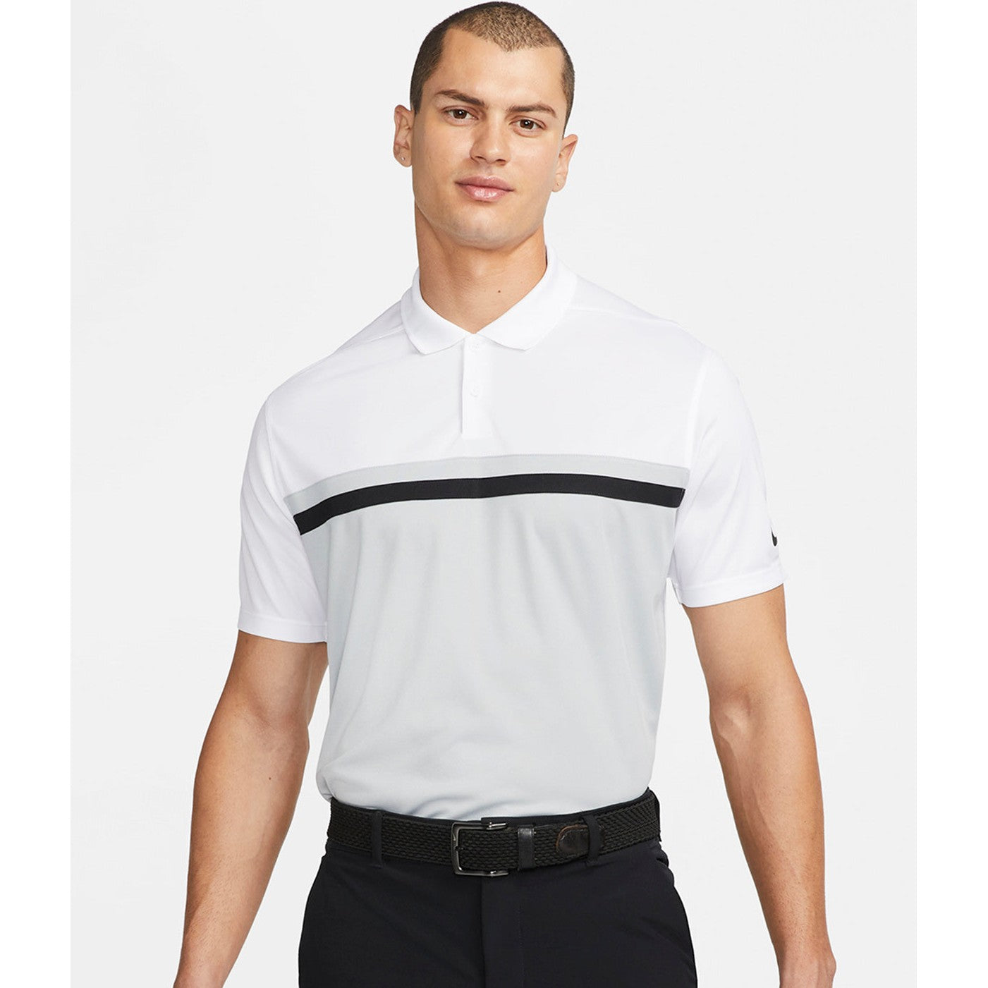 Nike Dri-FIT Victory Colour Block Polo Shirt 100% Recycled Polyester Golf Wear