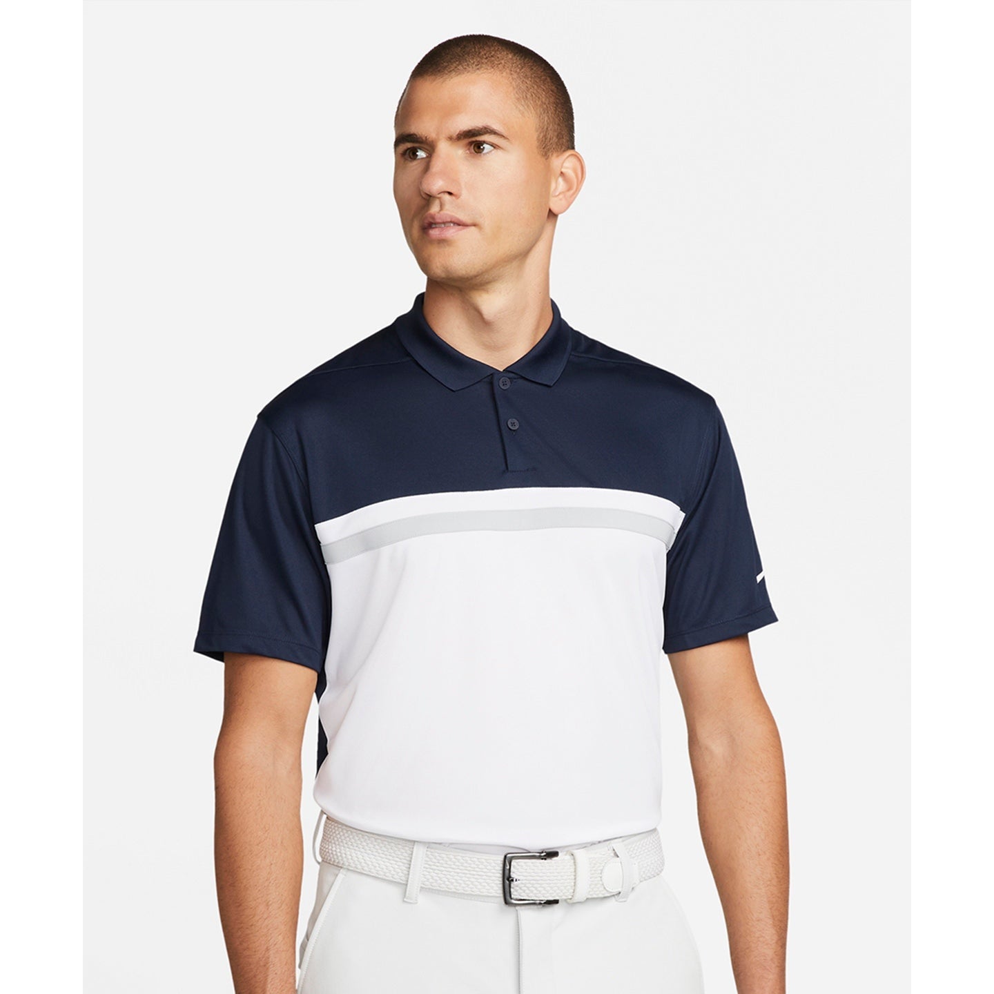 Nike Dri-FIT Victory Colour Block Polo Shirt 100% Recycled Polyester Golf Wear
