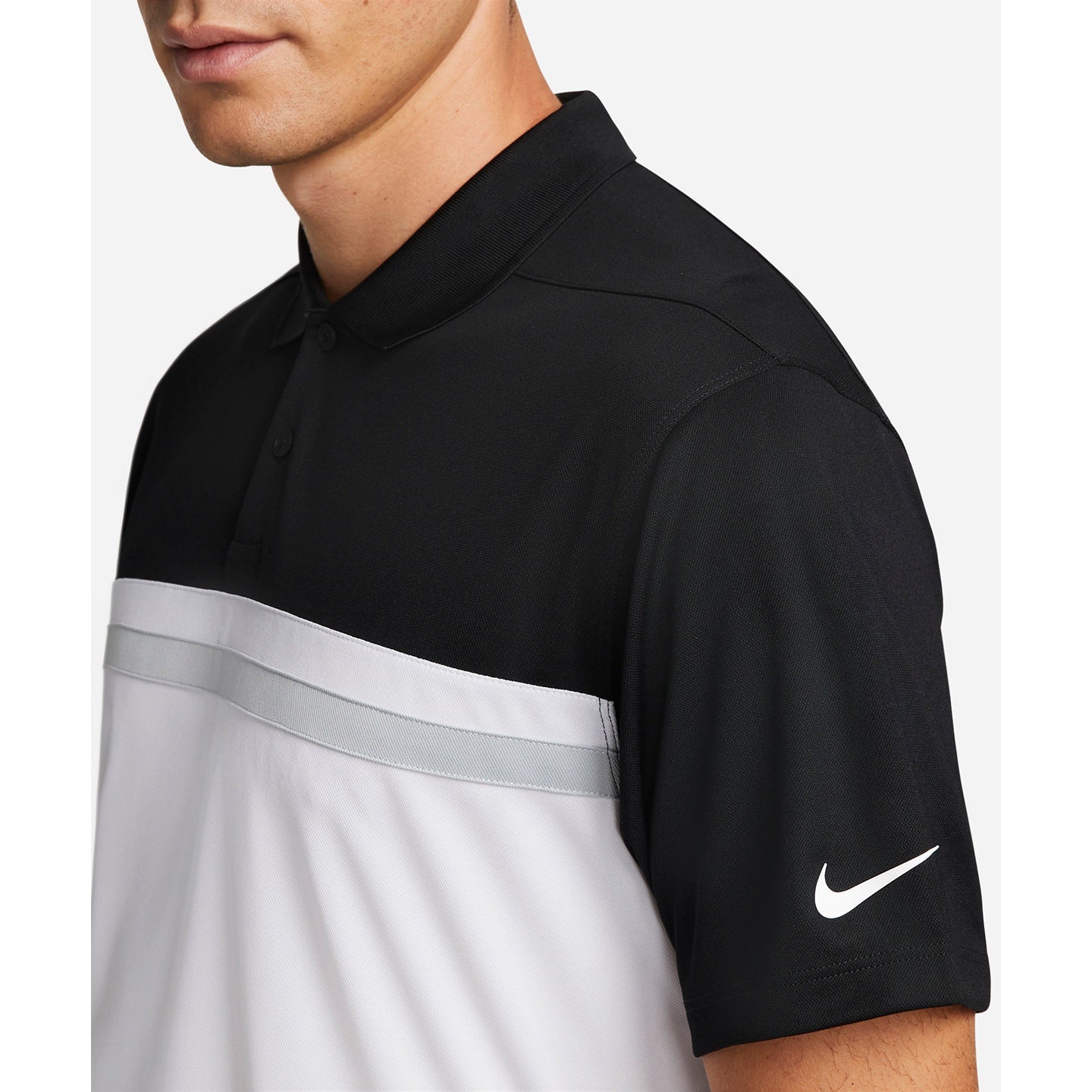 Nike Dri-FIT Victory Colour Block Polo Shirt 100% Recycled Polyester Golf Wear