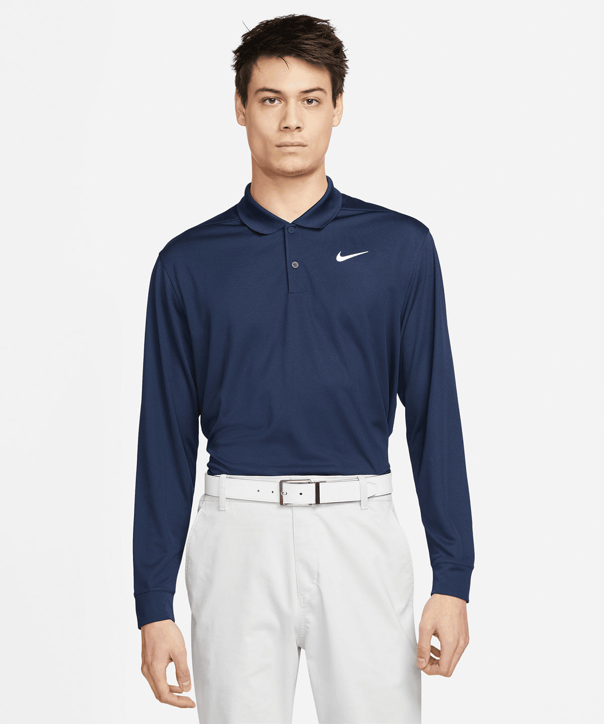 Nike Dri-Fit Victory Long Sleeve Polo Shirt Breathable Comfort Golf Wear