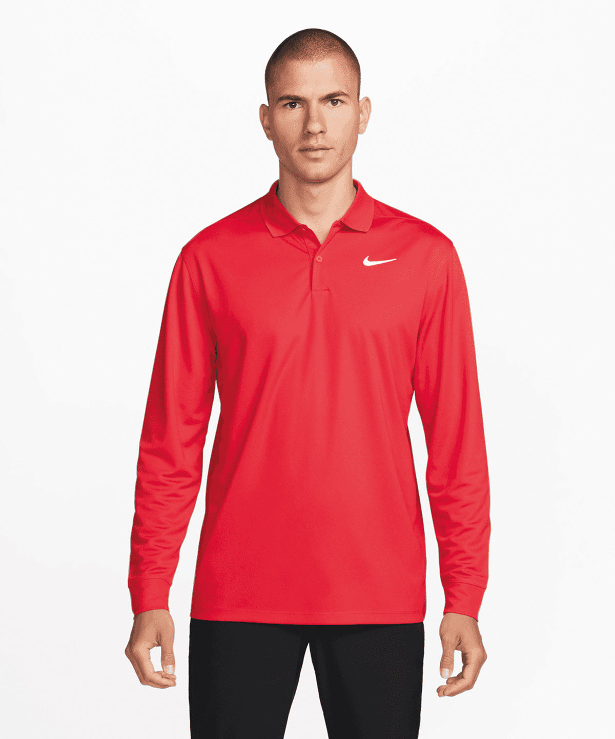 Nike Dri-Fit Victory Long Sleeve Polo Shirt Breathable Comfort Golf Wear