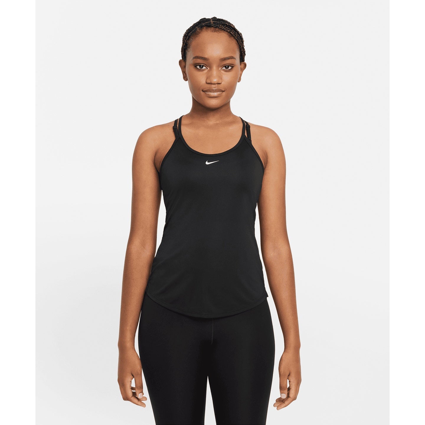 Nike Women's Dri-FIT One Elastika Tank Top Standard Fit Workout Gym Wear