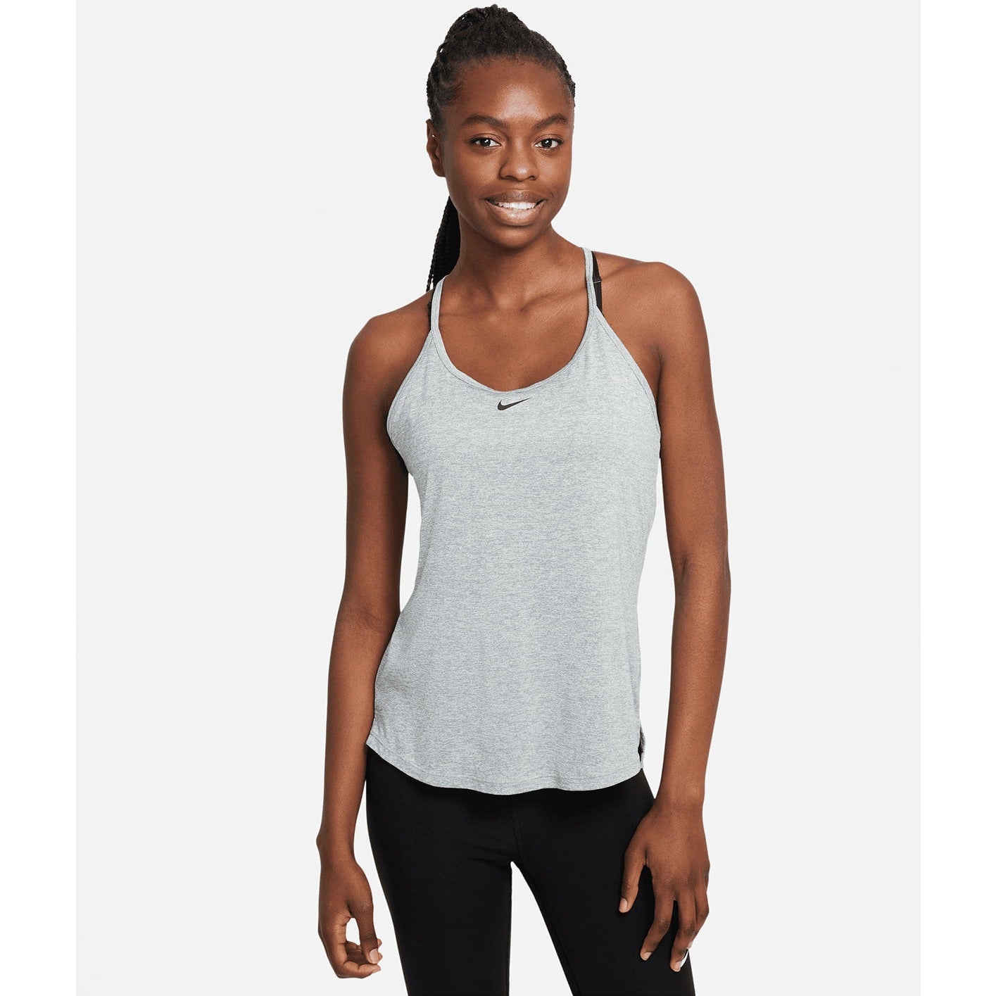Nike Women's Dri-FIT One Elastika Tank Top Standard Fit Workout Gym Wear