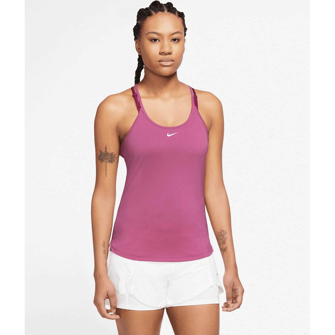 Nike Women's Dri-FIT One Elastika Tank Top Standard Fit Workout Gym Wear