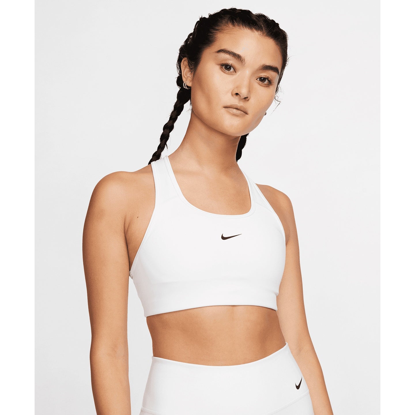 Nike Women's Dri-FIT Swoosh One-Piece Bra Medium Support Removable Pad