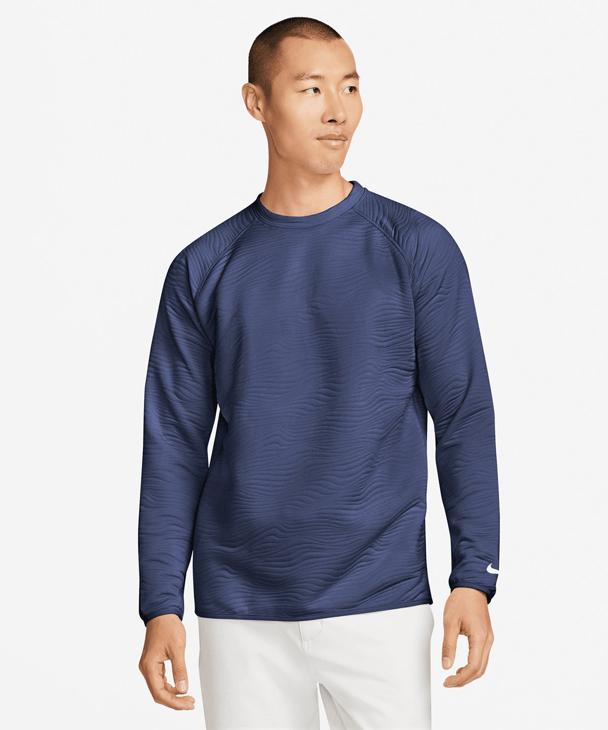 Nike Dri-FIT Tour Crew Quilted Top Men's Long Sleeve Sweat-Wicking Shirt