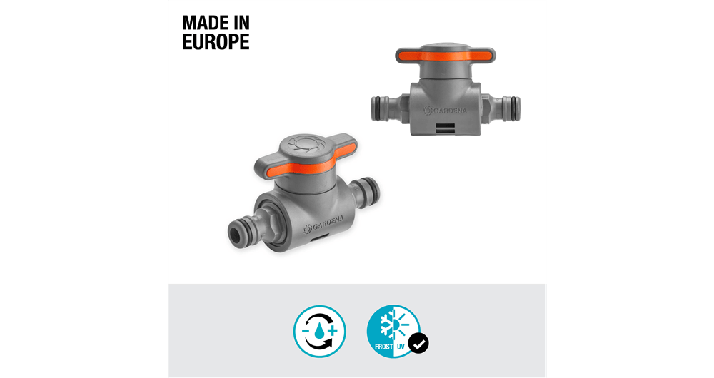 Gardena Coupling with Flow-Control Valve for Adjustable Water Flow