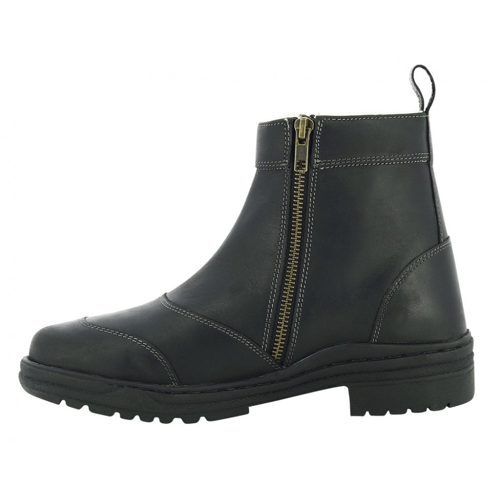Norton Zipper Winter Boots Buffalo Leather Synthetic Sheepskin Double YKK