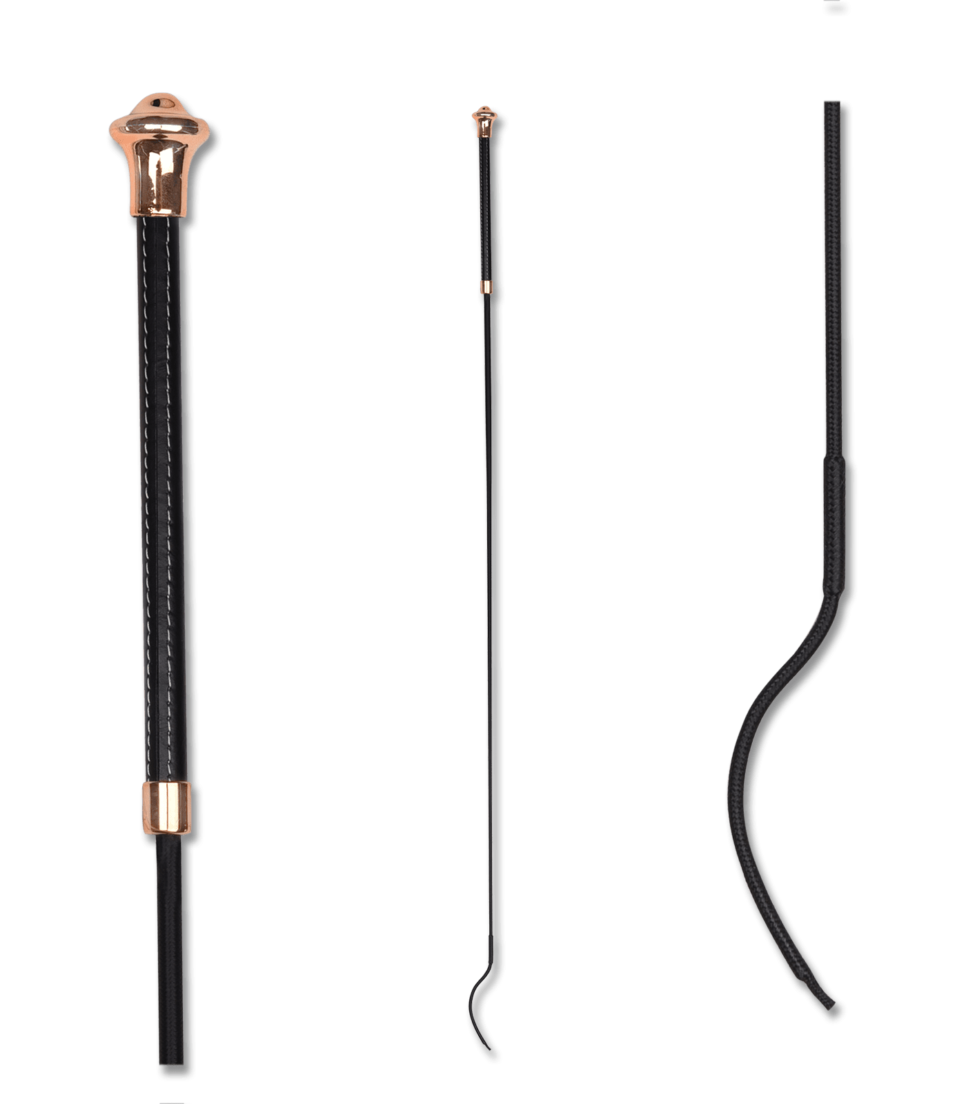 Waldhausen Noblesse Dressage Whip #colour_black-rose-gold