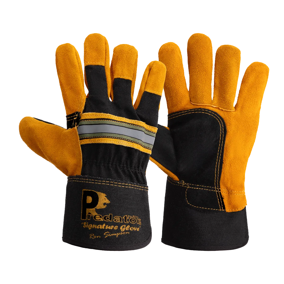 Predator Signature Tiger Rigger Gloves Heavy Duty Leather Size 10 XL EN388