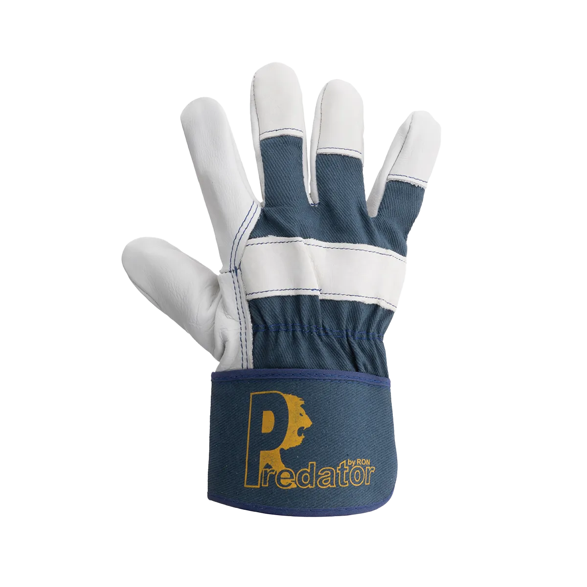 Predator Ivory Hide Rigger Gloves Heavy Duty Leather Rubber Cuff EN Standards