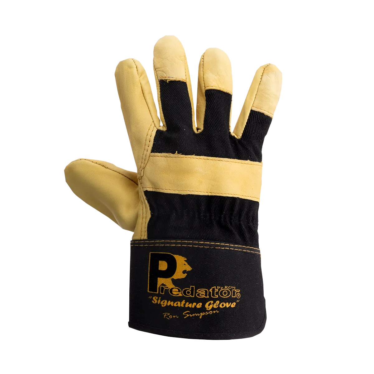 Predator Signature Hide Rigger Gloves with Leather Knuckle Patch and Cuff