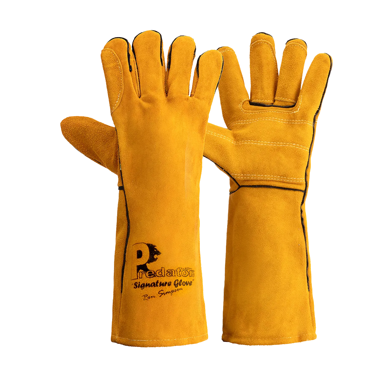 Predator Thornproof Mig Gauntlet Gloves Heavy-Duty Leather Heat-Resistant