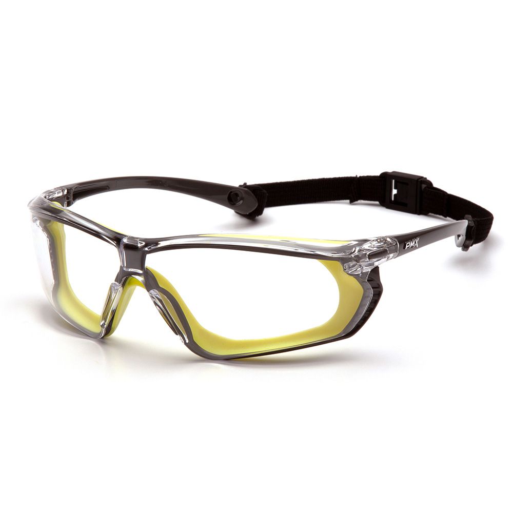 Pyramex Crossovr Safety Glasses Anti-Fog Padded Gasket Adjustable Strap