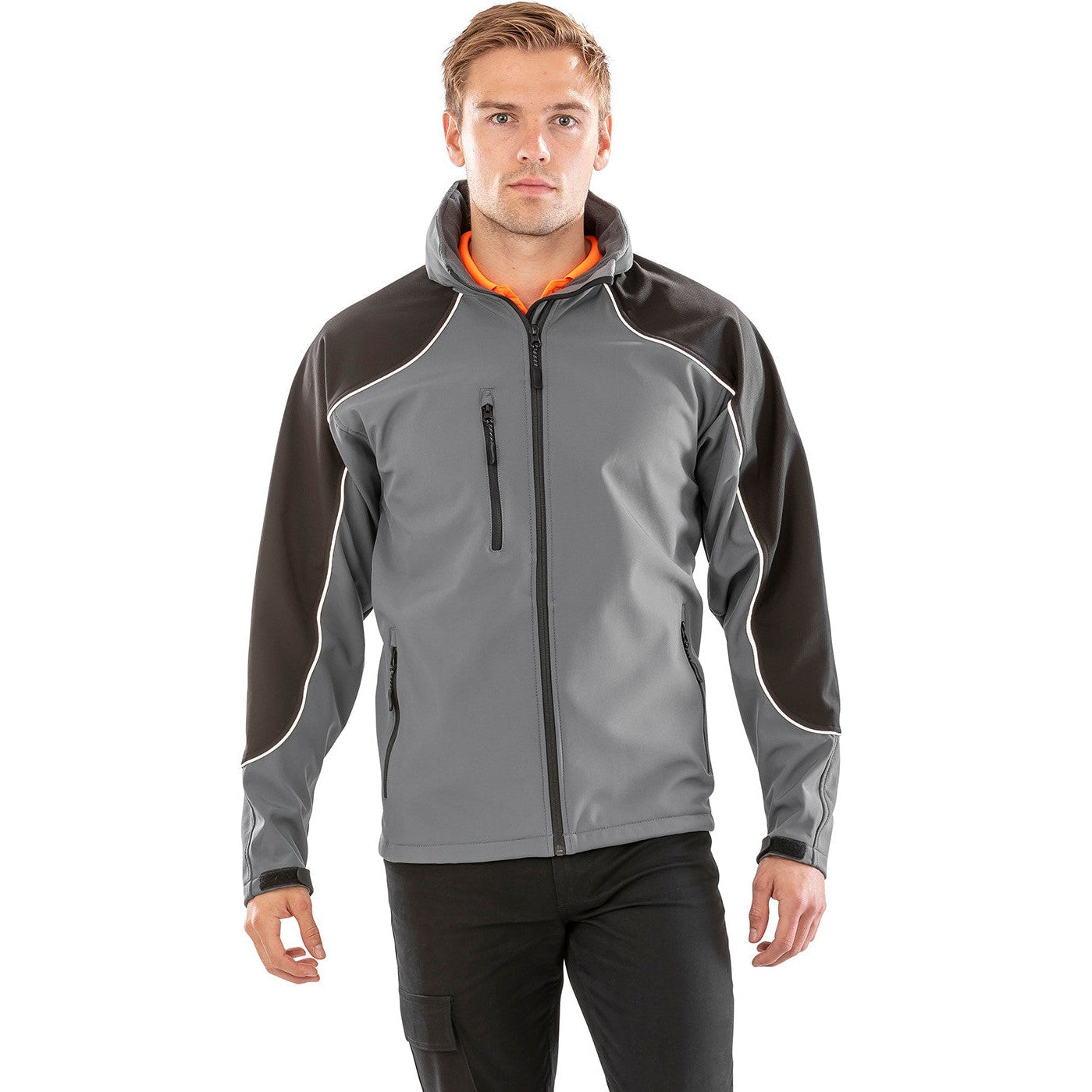 Result Workguard Hooded Softshell Jacket Water Resistant Windproof Breathable