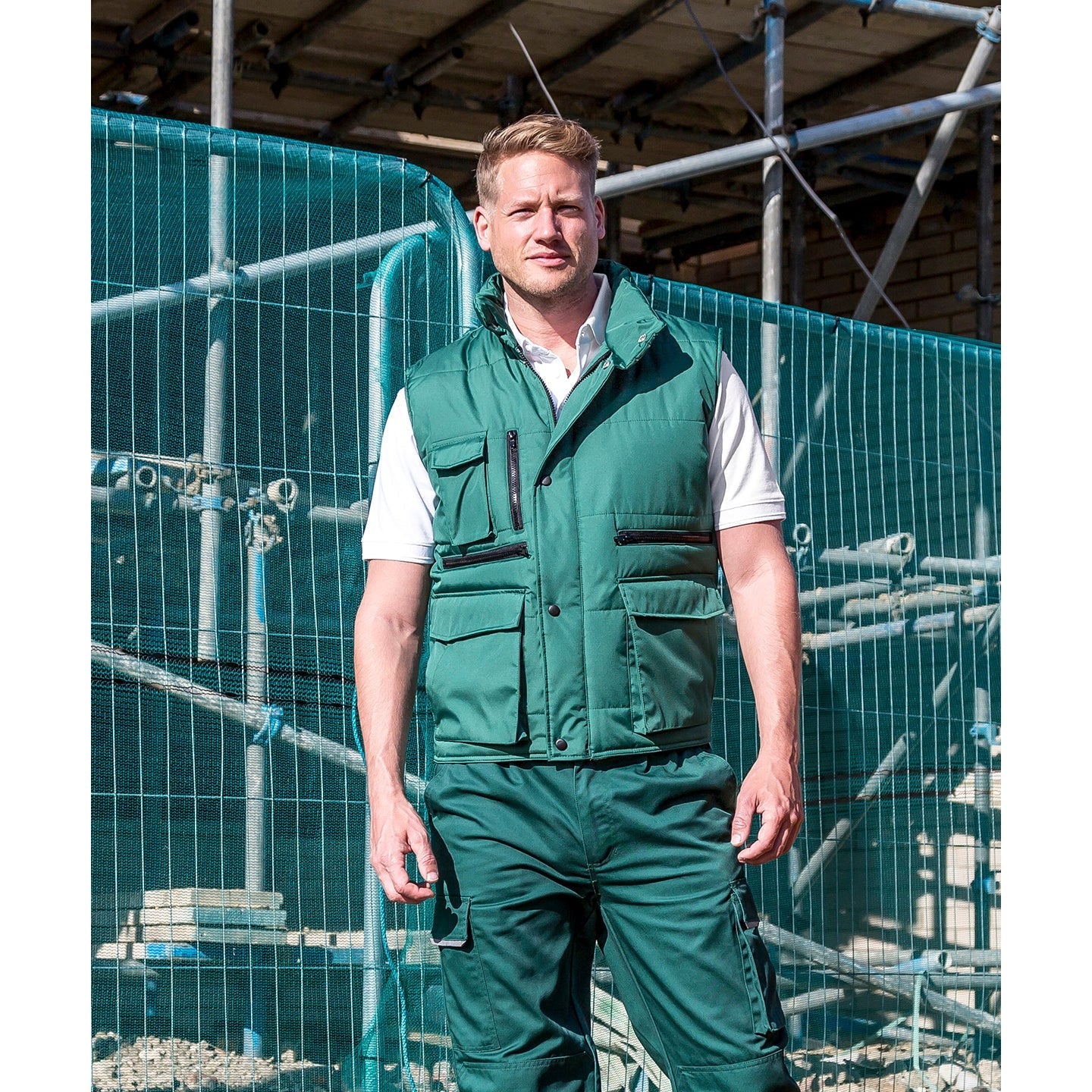 Result Workguard Lance Weatherproof Bodywarmer with 9 Pockets, Windproof