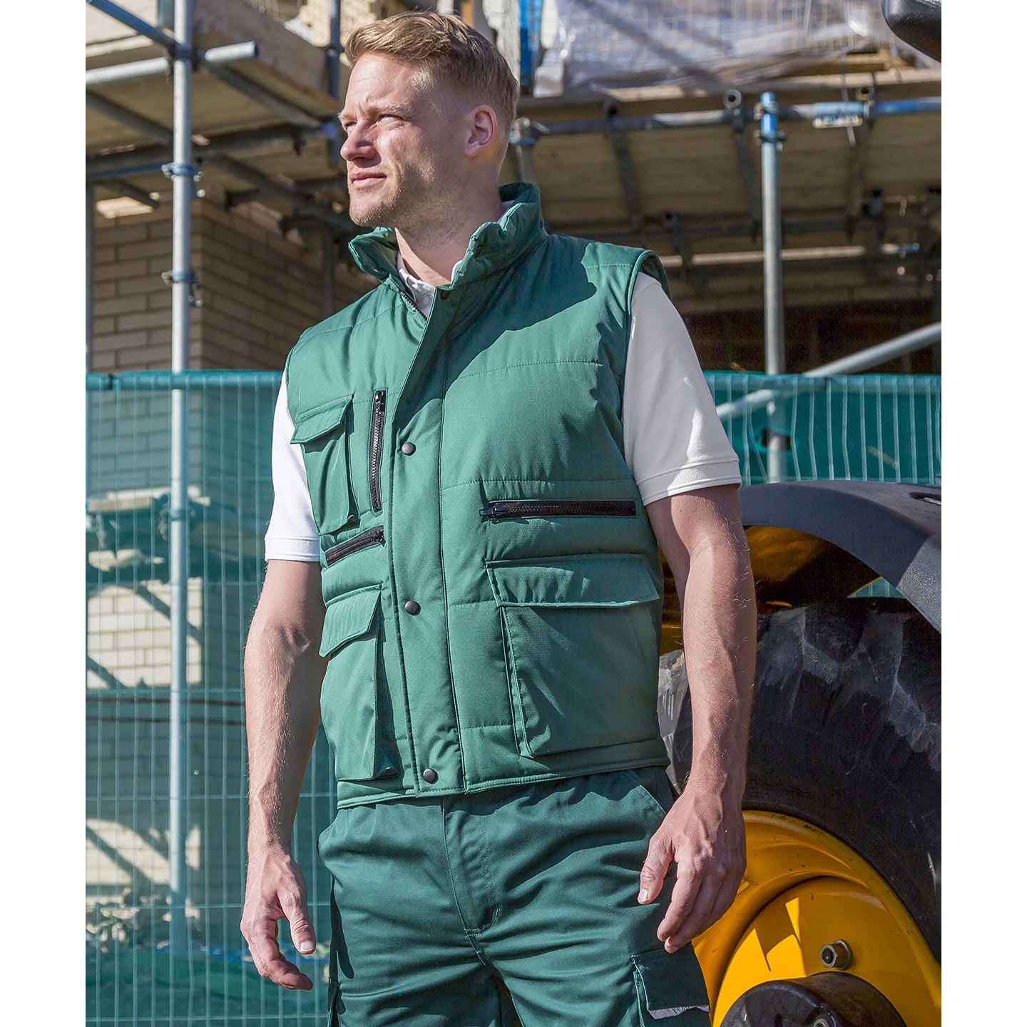 Result Workguard Lance Weatherproof Bodywarmer with 9 Pockets, Windproof