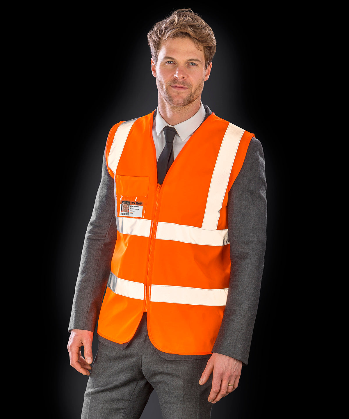 Result Core Zip ID Safety Tabard EN ISO 20471 Class 2 Reflective Vest Unisex