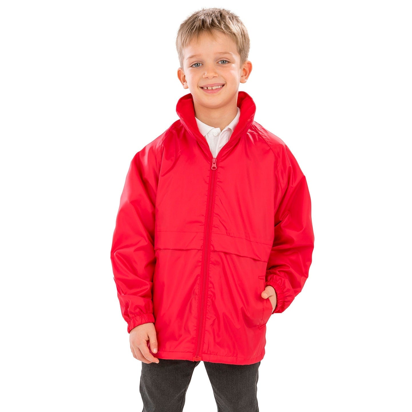 Result Core Junior Waterproof Microfleece Lined Jacket with Hood and Pockets