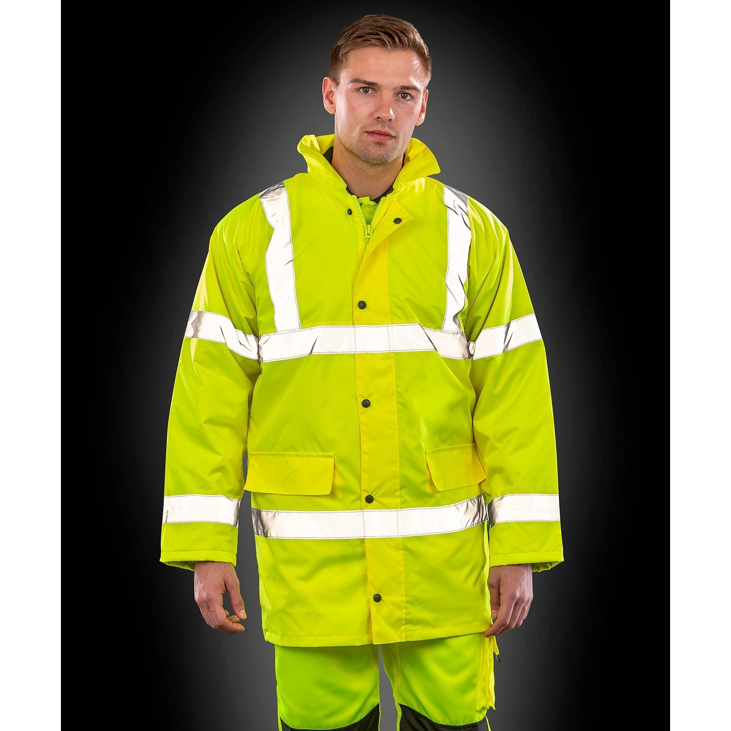 Result Core High-Viz Safety Coat Insulated Waterproof Class 3 Jacket