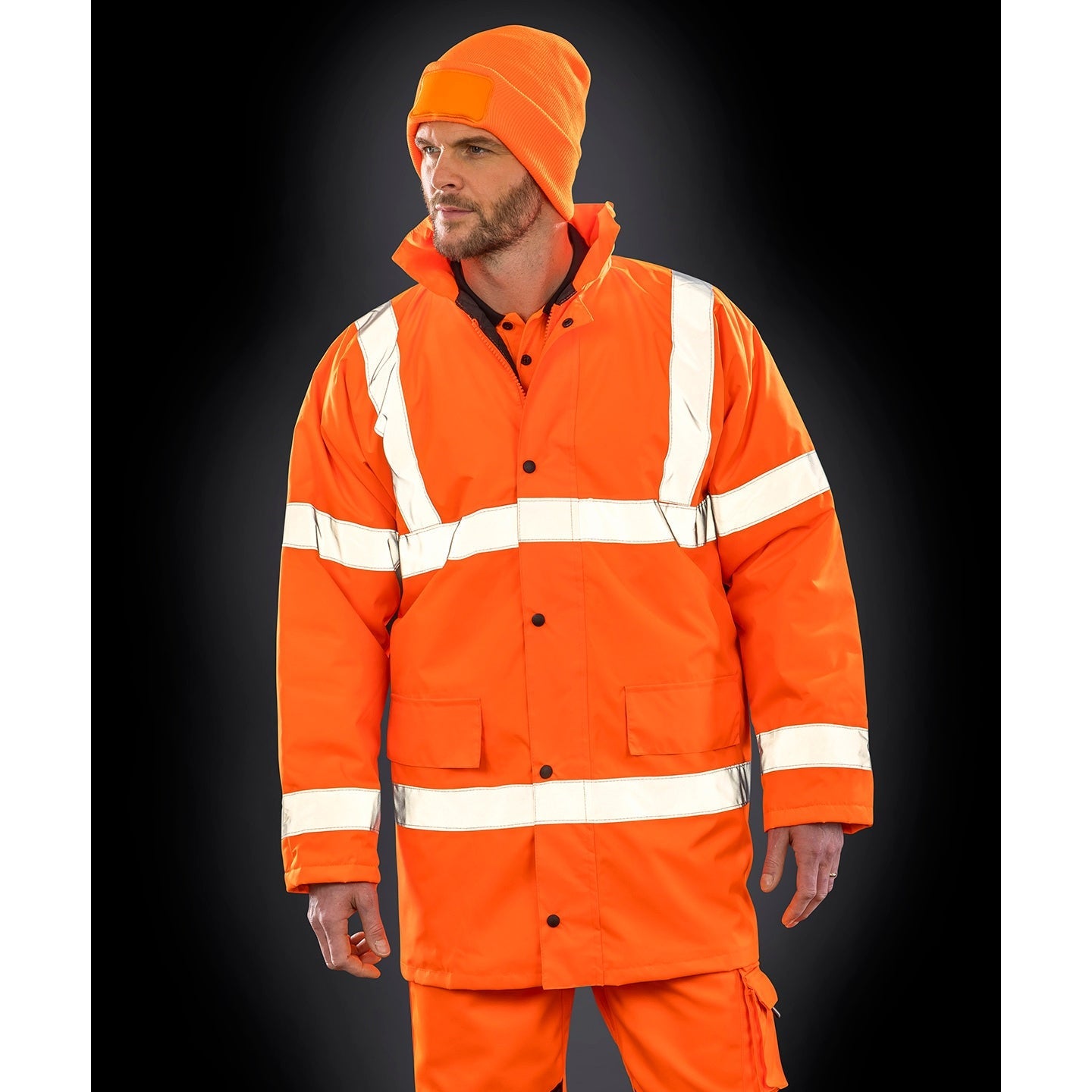 Result Core High-Viz Safety Coat Insulated Waterproof Class 3 Jacket