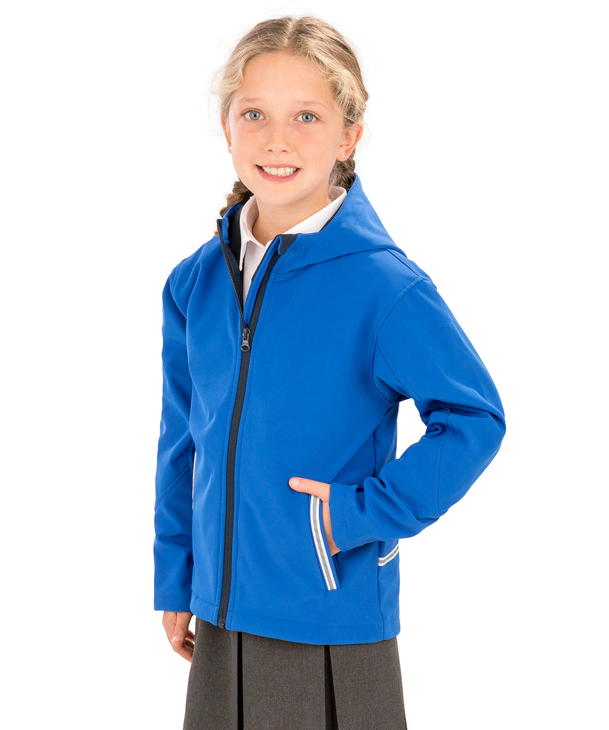 Result Core Junior TX Softshell Jacket Hooded Waterproof Windproof Kids 3-Layer