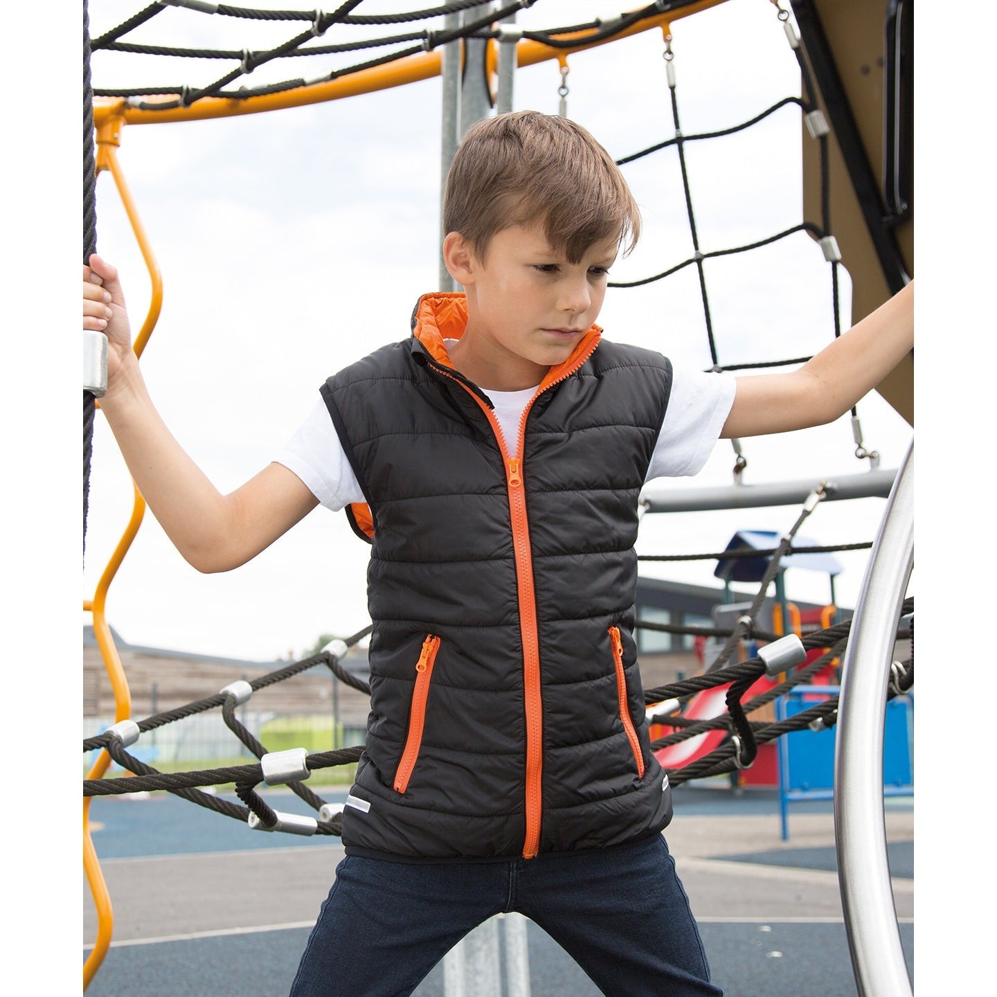 Result Core Junior Bodywarmer Gilet Padded Jacket Reflective Lightweight Warm
