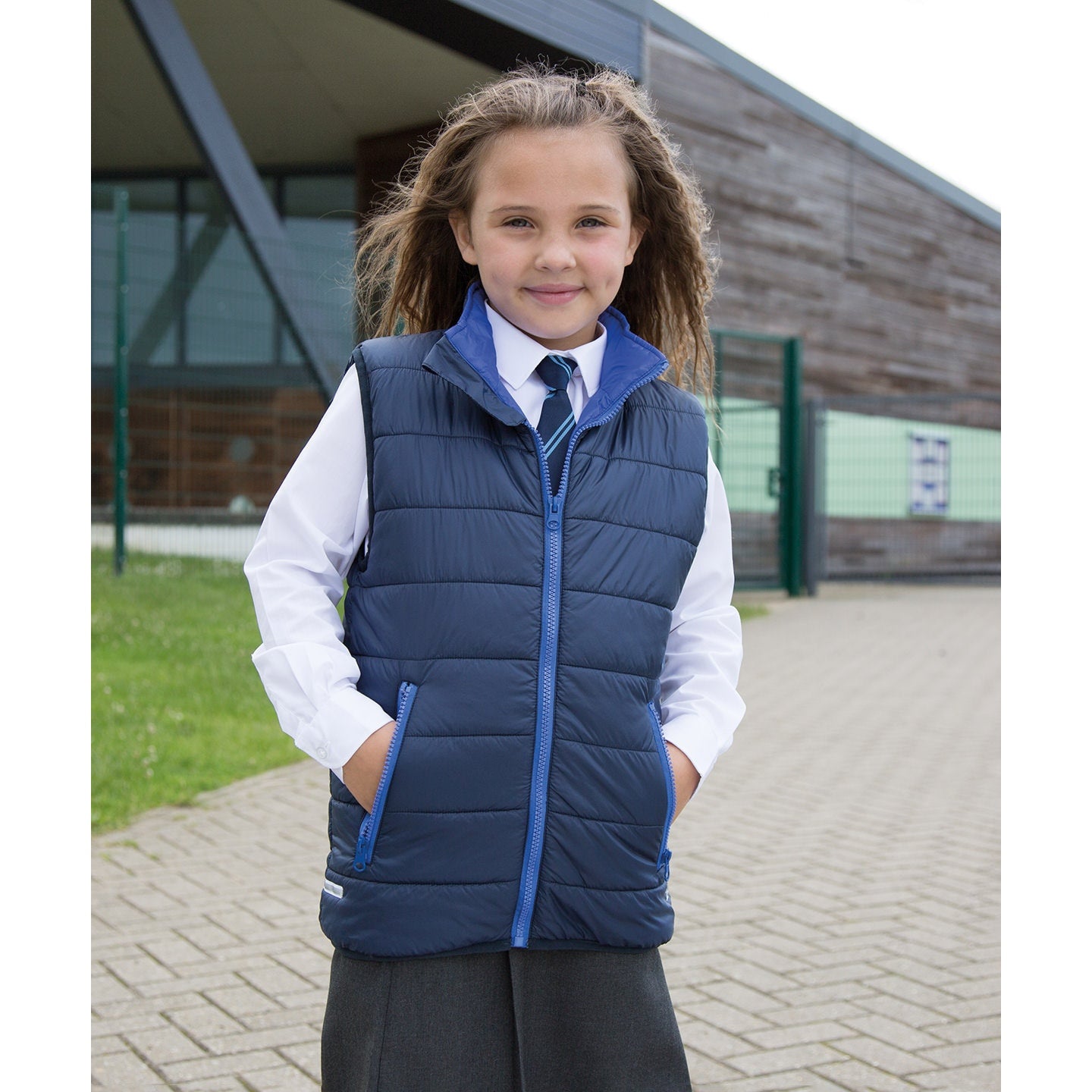 Result Core Junior Bodywarmer Gilet Padded Jacket Reflective Lightweight Warm
