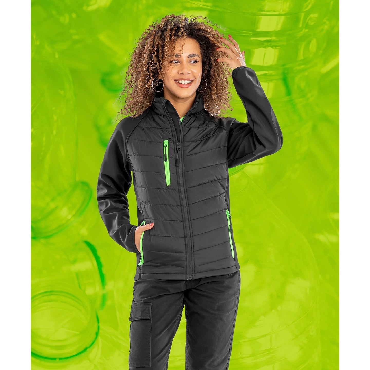 Result Recycled Compass Padded Softshell Jacket Showerproof Windproof Warm
