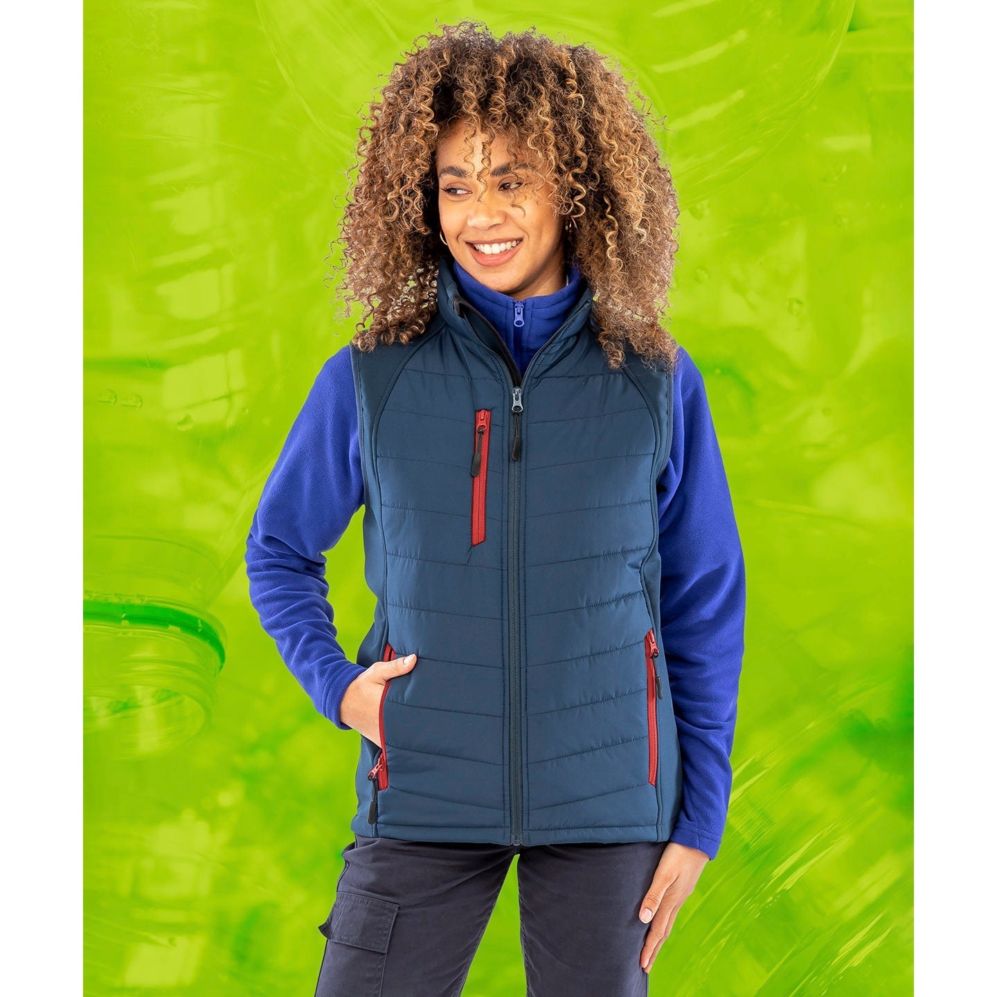 Result Recycled Compass Padded Softshell Gilet Showerproof Lightweight Warm