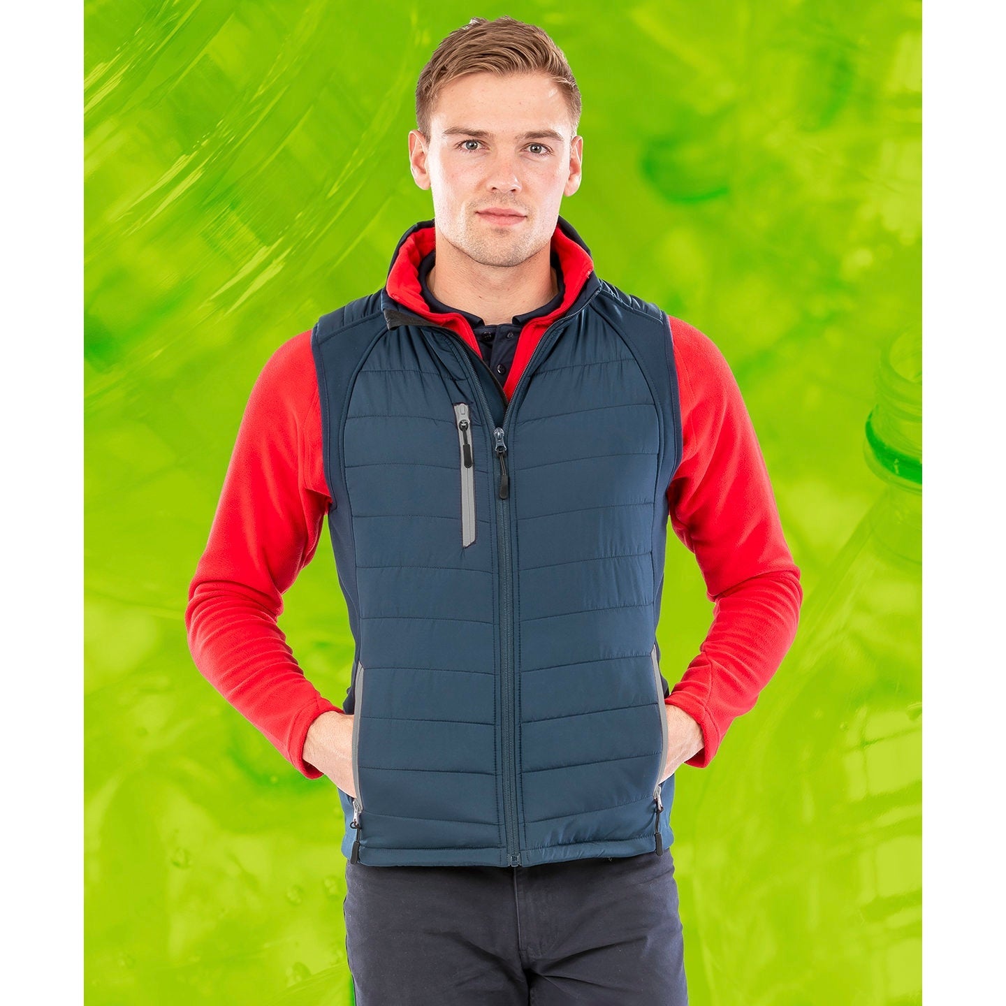 Result Recycled Compass Padded Softshell Gilet Showerproof Lightweight Warm
