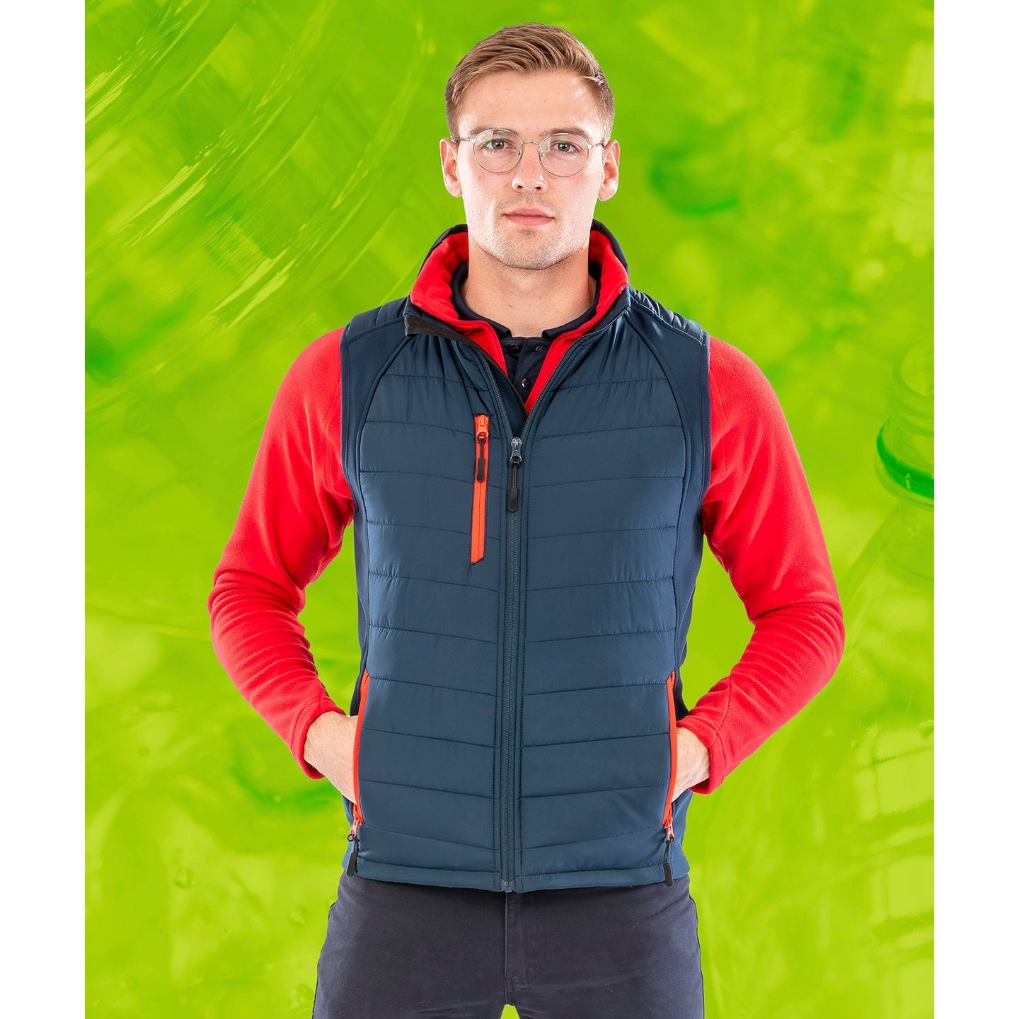 Result Recycled Compass Padded Softshell Gilet Showerproof Lightweight Warm