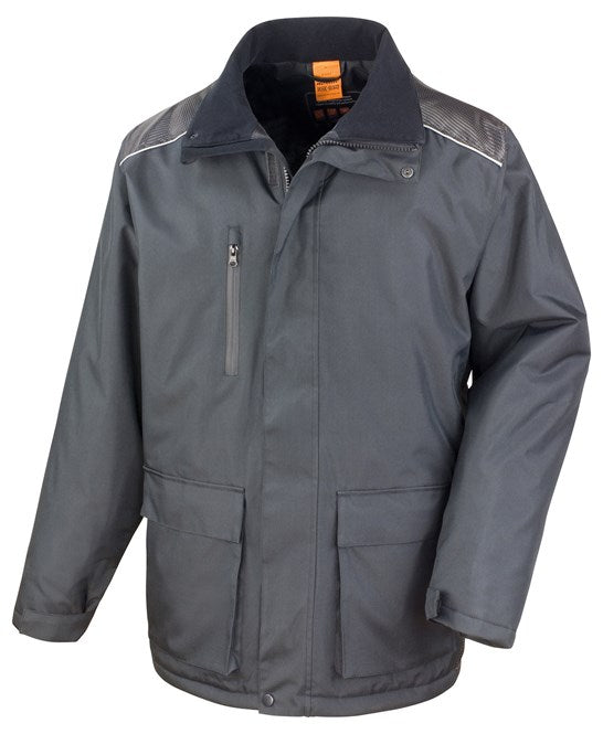 Result Workguard Vostex Long Coat Waterproof Windproof Zip-off Hood Size L