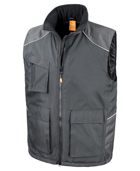 Result Workguard Vostex Bodywarmer with Reflective Piping and Storm Flap