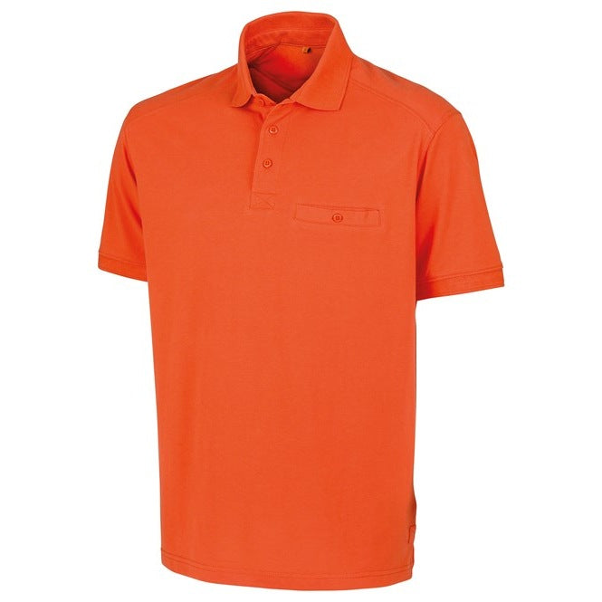 Result Workguard Apex Pocket Polo Shirt Soft Piquet Knit Breathable Fabric