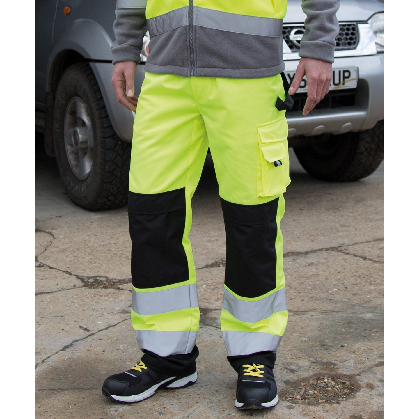 Result Safeguard Safety Cargo Trousers EN20471 Class 2 Hi-Vis Multiple Pockets
