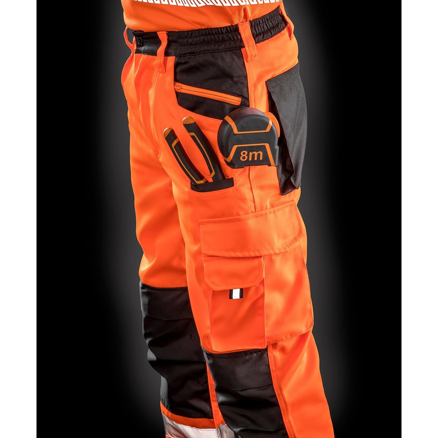 Result Safeguard Safety Cargo Trousers EN20471 Class 2 Hi-Vis Multiple Pockets