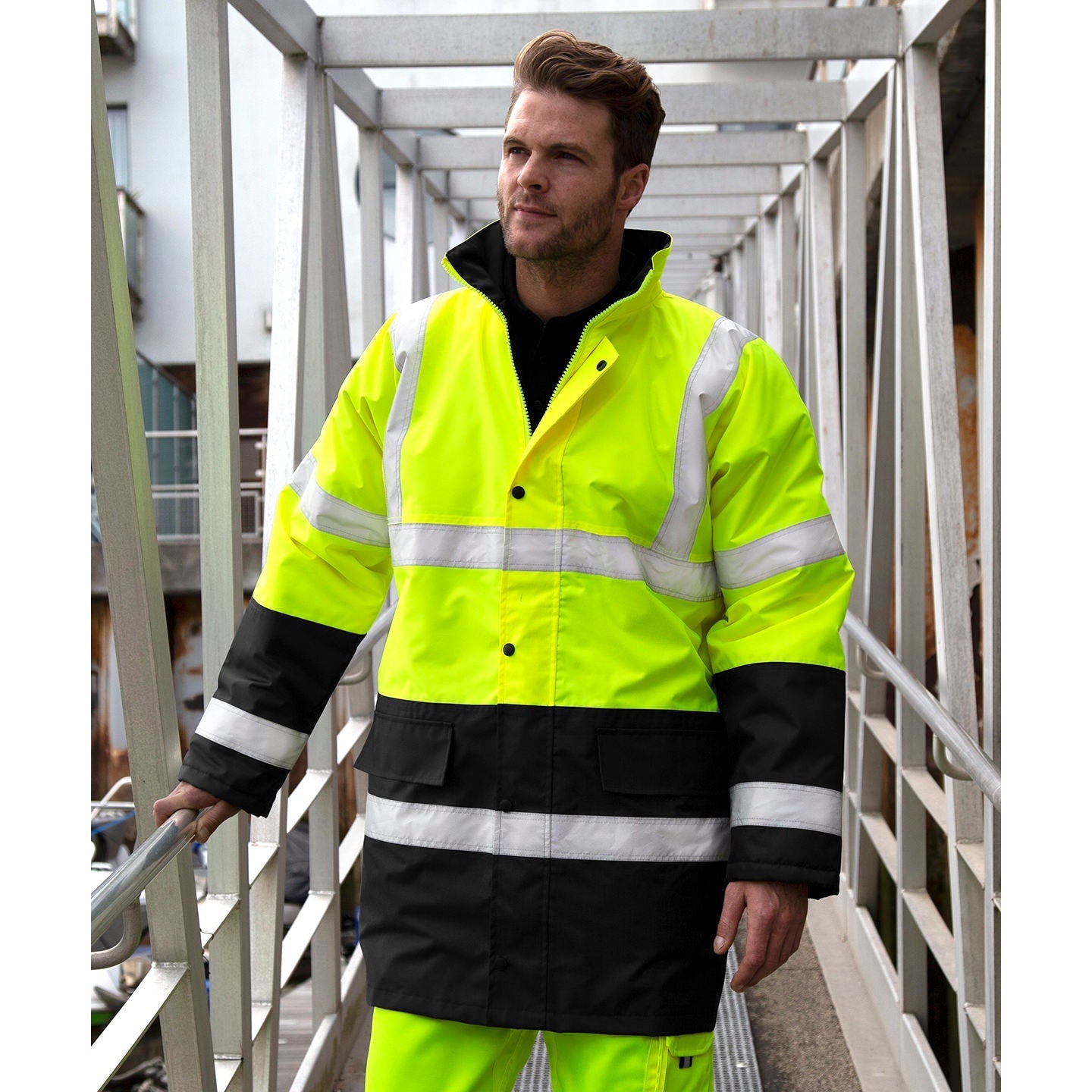 Result Core Two-Tone Safety Coat EN ISO 20471 Class 3 Heavy-Duty Zip