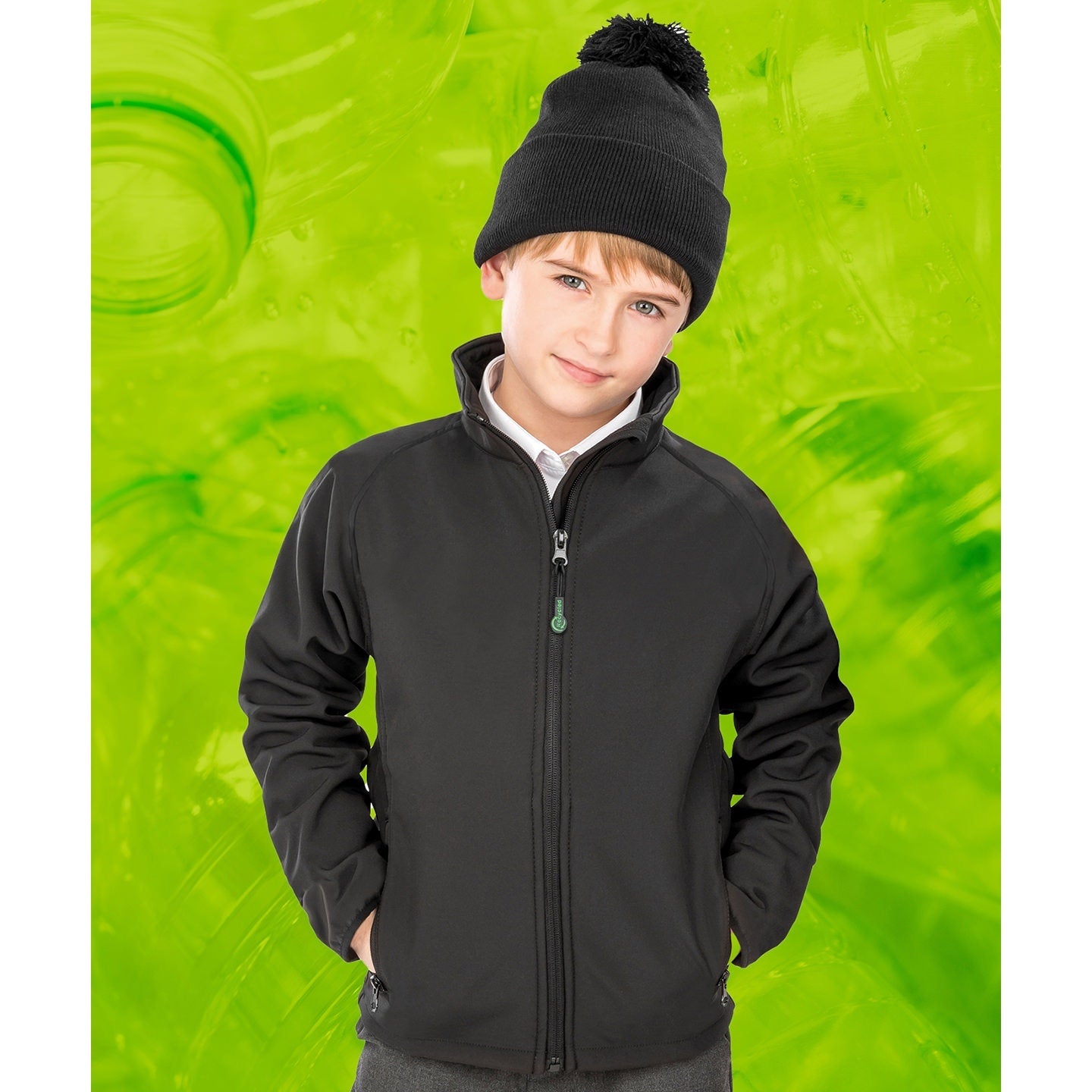 Result Recycled 2-Layer Softshell Jacket for Juniors Showerproof Windproof