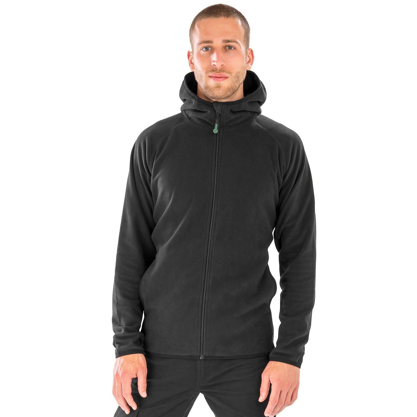 Result Recycled Microfleece Hooded Jacket Lightweight Eco-Friendly Workwear