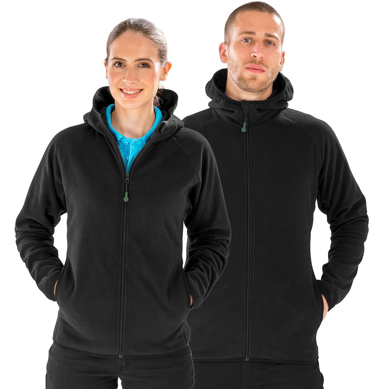 Result Recycled Microfleece Hooded Jacket Lightweight Eco-Friendly Workwear