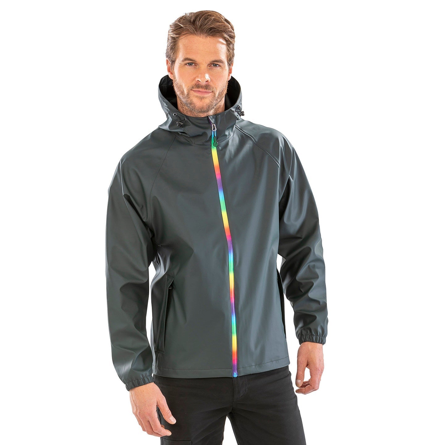 Result Recycled Waterproof Jacket with Vibrant Zip and Eco-Friendly Fabric