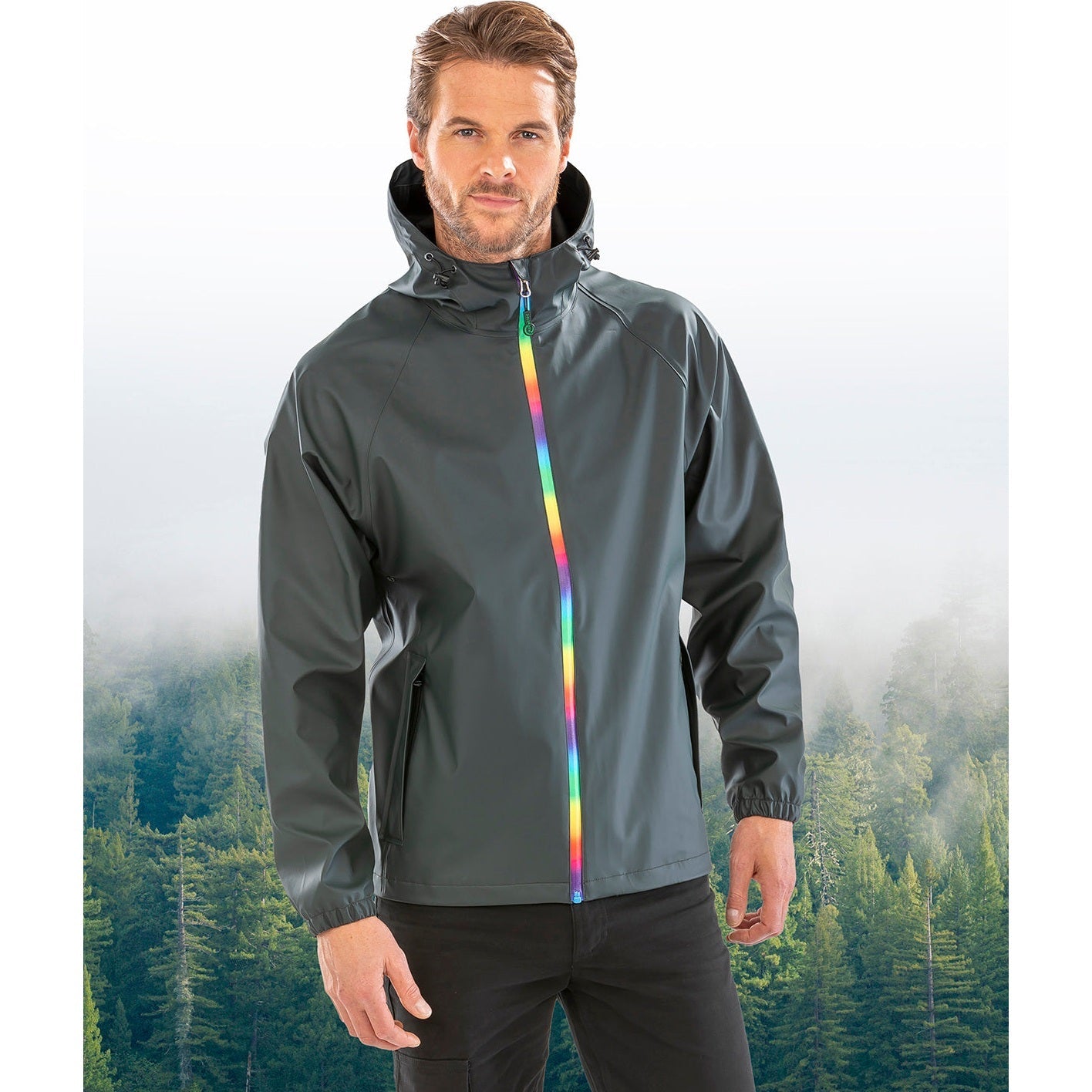 Result Recycled Waterproof Jacket with Vibrant Zip and Eco-Friendly Fabric
