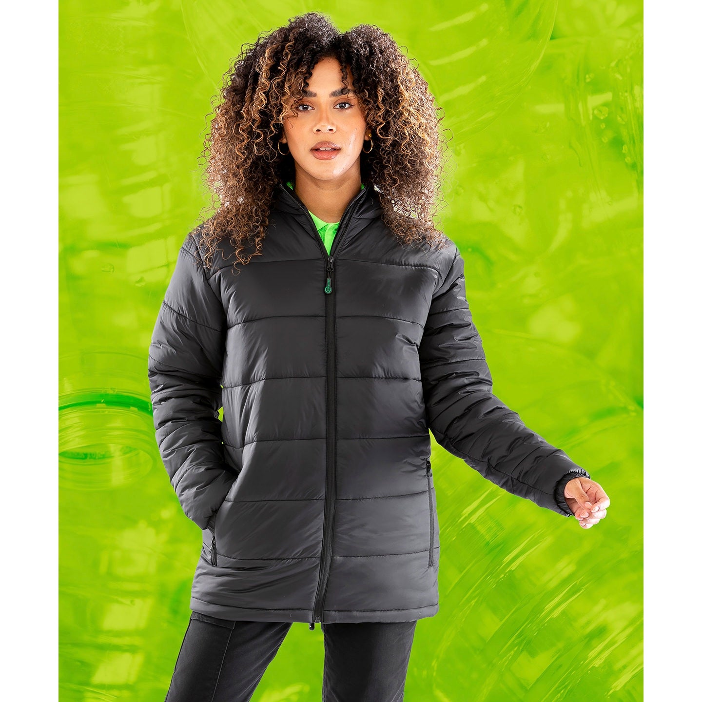 Result Recycled Hooded Padded Parka Lightweight Warm Showerproof Jacket