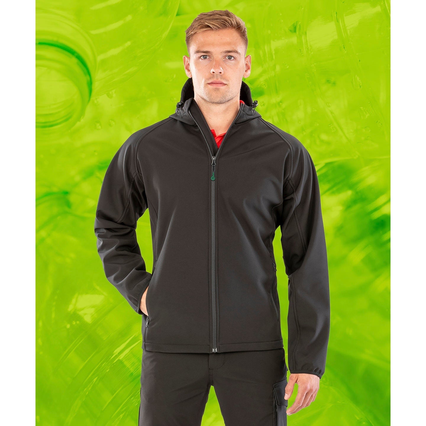 Result Recycled 3-Layer Hooded Softshell Jacket Eco-Friendly Water/Wind proof