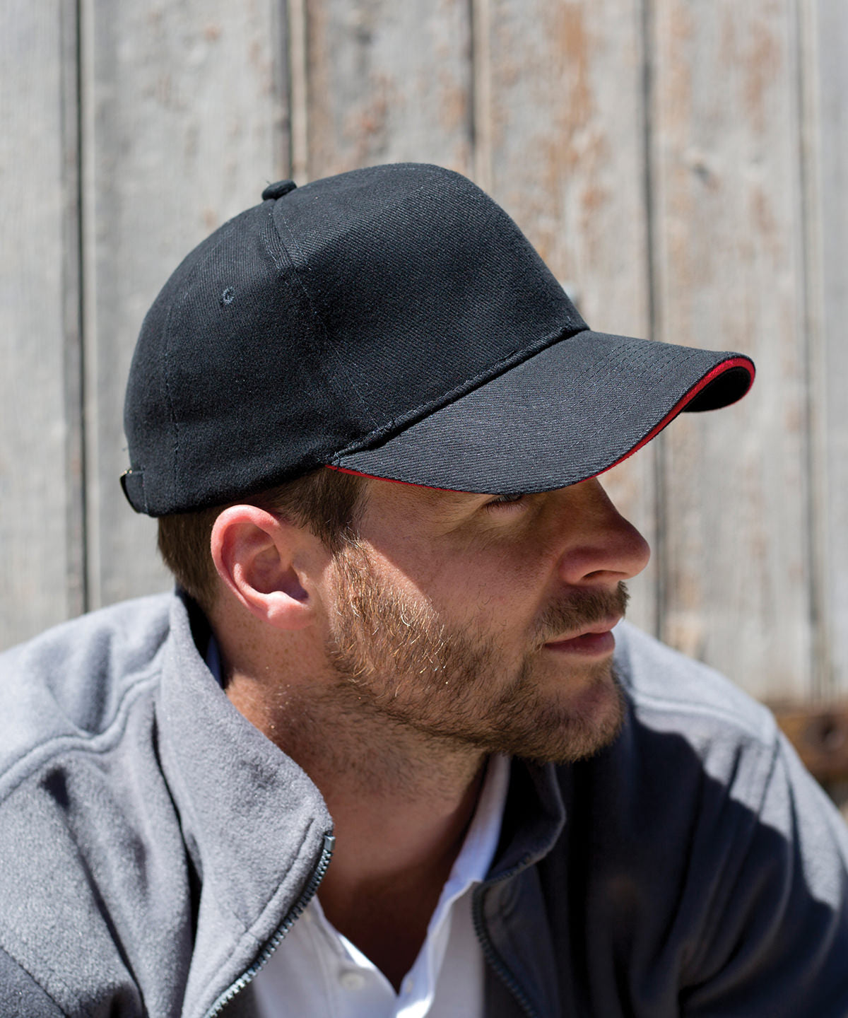 Result Headwear Pro-Style Heavy Cotton Cap with Sandwich Peak and Brass Buckle