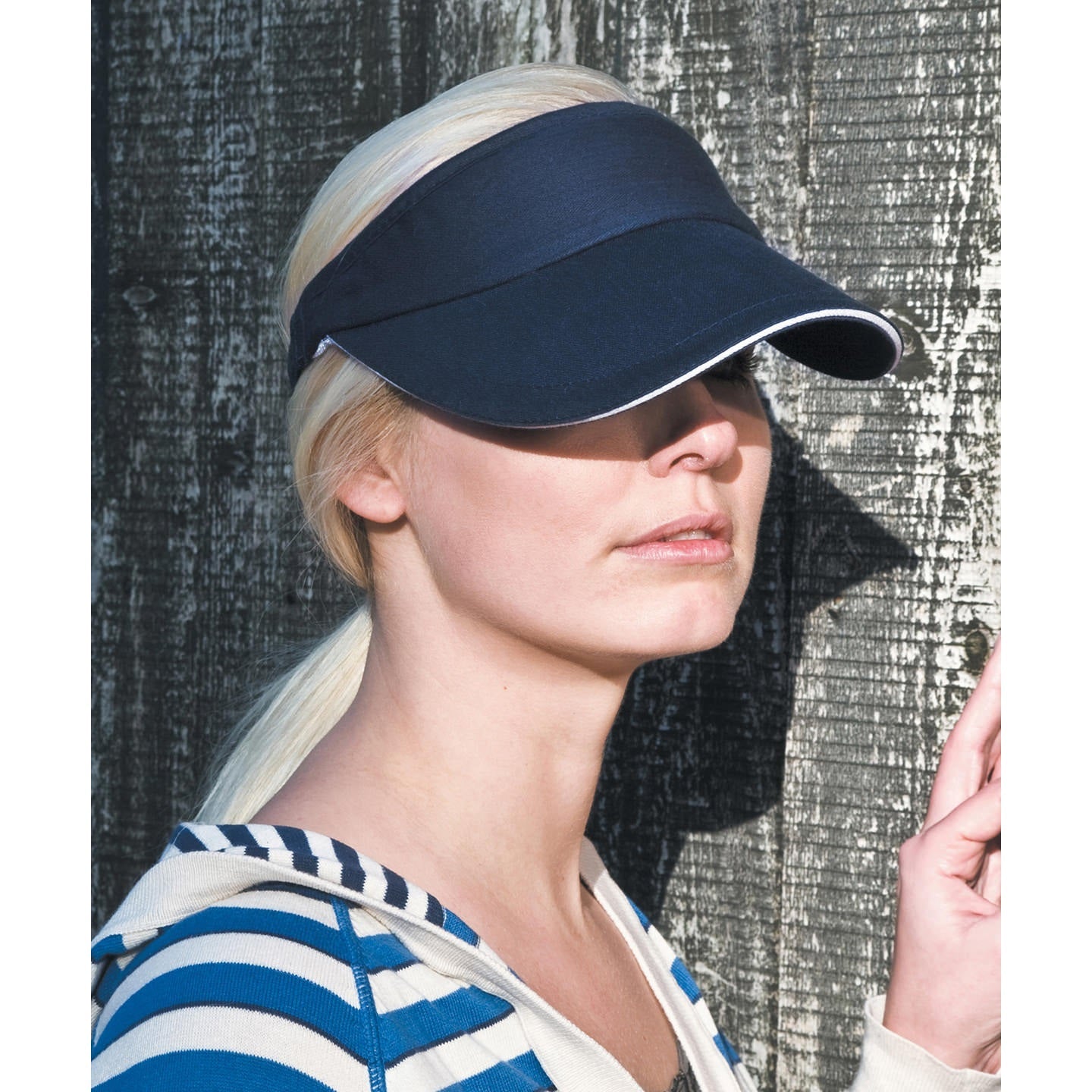 Result Headwear Herringbone Sun Visor with Sandwich Peak and Sweatband