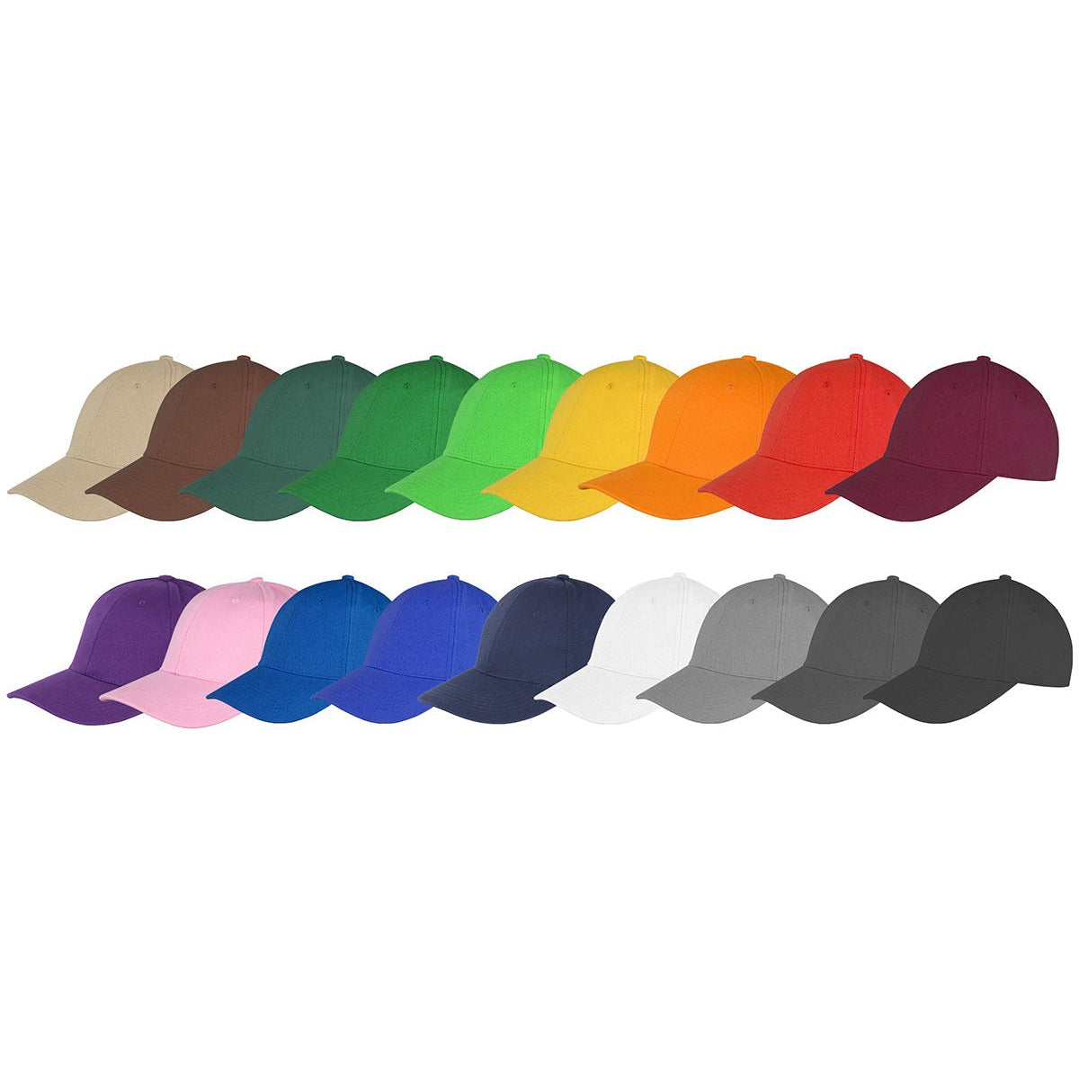 Result Headwear Memphis 6-Panel Cotton Low Profile Cap - Multiple Colours